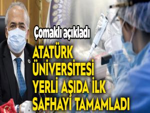 Atatürk Üniversitesi yerli aşıda ilk safhayı tamamladı