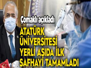 Atatürk Üniversitesi yerli aşıda ilk safhayı tamamladı