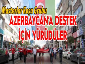 Azerbaycana destek için yürüdüler