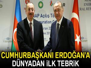 Azerbaycan Cumhurbaşkanı Aliyev, Cumhurbaşkanı Erdoğan'ı tebrik etti