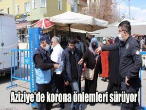 Aziziye'de korona önlemleri sürüyor