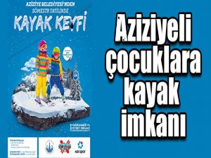 Aziziyeli çocuklara kayak imkanı