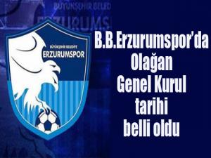 B.B. Erzurumsporda Olağan Genel Kurul tarihi belli oldu