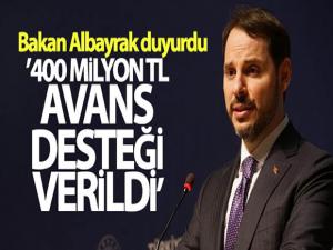 Bakan Albayrak açıkladı: 400 milyon TL'yi aştı