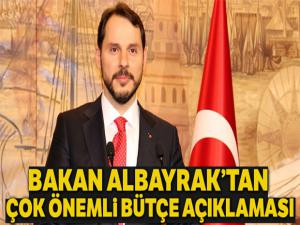 Bakan Albayrak'tan çok önemli bütçe açıklaması