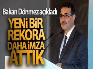 Bakan Dönmez: 'Yeni bir rekora daha imza attık'