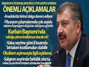 BAKAN KOCADAN ÖNEMLİ AÇIKLAMALAR