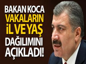 Bakan Koca vakaların İl ve yaş dağılımını açıkladı!