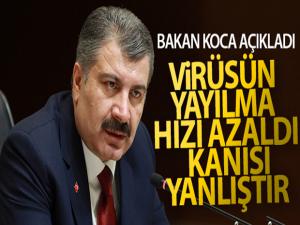 Bakan Koca: '(Virüsün yayılma hızı azaldı) Kulaktan kulağa yayılan bu kanı yanlıştır'