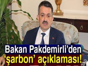 Bakan Pakdemirliden 'şarbon' açıklaması