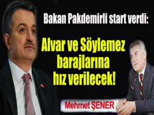 Bakan Pakdemirli start verdi: Alvar ve Söylemez barajlarına hız verilecek!