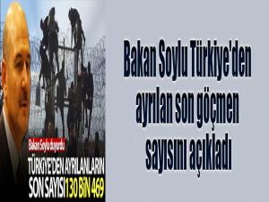 Bakan Soylu Türkiye'den ayrılan son göçmen sayısını açıkladı