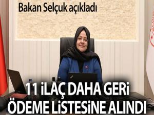 Bakanı Zümrüt Selçuk açıkladı: '11 ilaç daha geri ödeme listesine alındı'