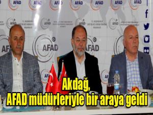 Başbakan Yardımcısı Akdağ, AFAD müdürleriyle bir araya geldi