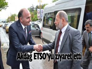Başbakan yardımcısı Akdağdan ETSOya ziyaret