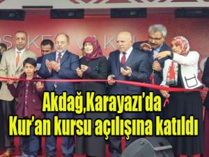 Başbakan Yardımcısı Akdağ, Karayazı'da Kur'an kursu açılışına katıldı