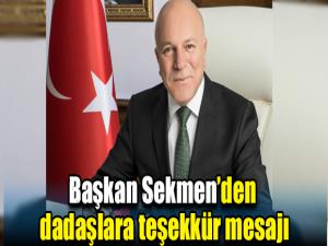 Başkan Sekmenden dadaşlara teşekkür mesajı