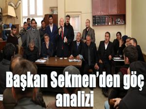  Başkan Sekmenden göç analizi