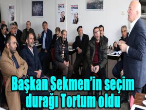 Başkan Sekmenin seçim durağı Tortum oldu