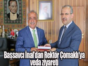 Başsavcı İnaldan Rektör Çomaklıya veda ziyareti