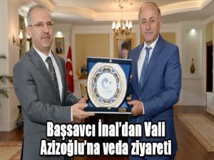 Başsavcı İnaldan Vali Azizoğluna veda ziyareti