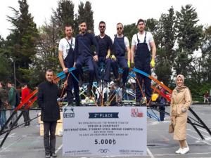 Bayburt Üniversitesi Gökkafes' ekibi, Boğaziçi Çelik Köprü Yarışmasında Türkiye ikincisi oldu