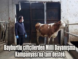 Bayburtlu çiftçilerden Milli Dayanışma Kampanyası'na tam destek