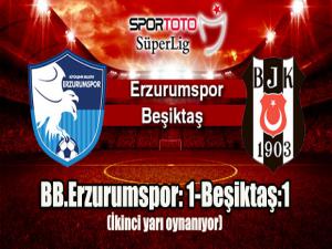 BB ERZURUMSPOR 1-1 BEŞİKTAŞ (İkinci yarı oynanıyor)