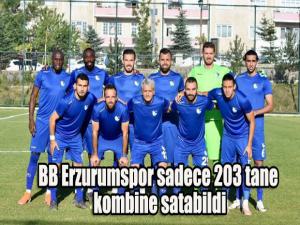BB Erzurumspor sadece 203 tane kombine satabildi
