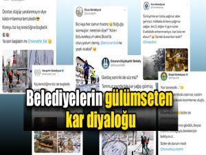 Belediyelerin gülümseten kar diyaloğu