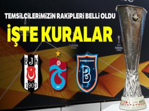 Beşiktaş, Trabzonspor ve Başakşehir'in UEFA Avrupa Ligi'nde rakipleri belli oldu