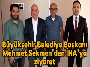 Büyükşehir Belediye Başkanı Mehmet Sekmenden İHAya ziyaret