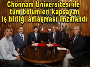 Chonnam Üniversitesi ile tüm bölümleri kapsayan iş birliği anlaşması imzalandı