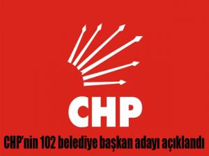 CHP'nin 102 belediye başkan adayı açıklandı