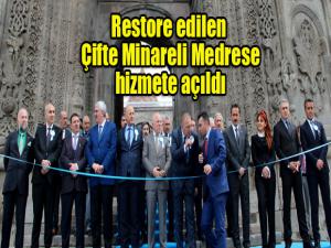 Çifte Minareli Medrese restore edildi