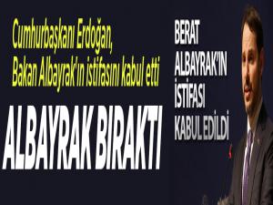 Cumhurbaşkanı Erdoğan, Bakan Albayrak'ın istifasını kabul etti