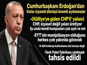 Cumhurbaşkanı Erdoğan:'CHP, siyaset değil yalan üretiyor'