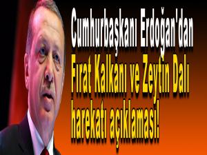 Cumhurbaşkanı Erdoğan'dan Fırat Kalkanı ve Zeytin Dalı harekatı açıklaması!