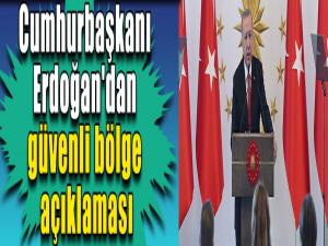 Cumhurbaşkanı Erdoğan'dan güvenli bölge açıklaması