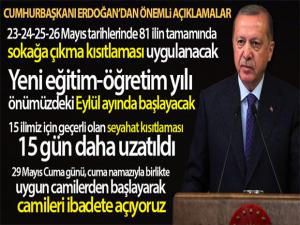 Cumhurbaşkanı Erdoğan'dan Önemli Açıklma