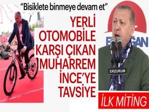 Cumhurbaşkanı Erdoğan Erzurum mitinginde konuşuyor