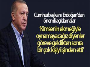 Cumhurbaşkanı Erdoğan: 'Göreve geldikten sonra binlerce insanımızı işinden ettiler'