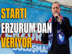 Cumhurbaşkanı Erdoğan'ın ilk mitingi Erzurum'da