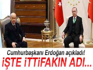 Cumhurbaşkanı Erdoğan: 'Mutabık kaldığımız Cumhur ittifakı'