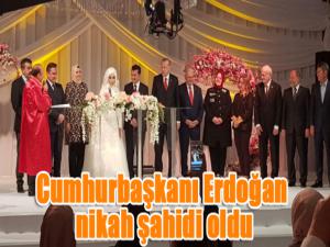 Cumhurbaşkanı Erdoğan nikah şahidi oldu