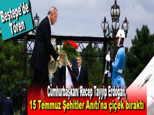 Cumhurbaşkanı Erdoğan, Şehitler Anıtı'na çiçek bıraktı