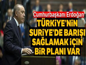 Cumhurbaşkanı Erdoğan: 'Türkiye'nin Suriye'de barışı sağlamak için bir planı var'