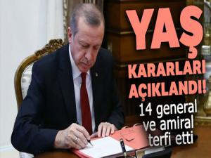 Cumhurbaşkanı Erdoğan, YAŞ kararlarını onayladı!