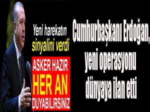 Cumhurbaşkanı Erdoğan yeni operasyonu dünyaya ilan etti