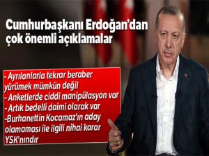 Cumhurbaşkanı Recep Tayyip Erdoğan: 'Anketlerde ciddi manipülasyon var'